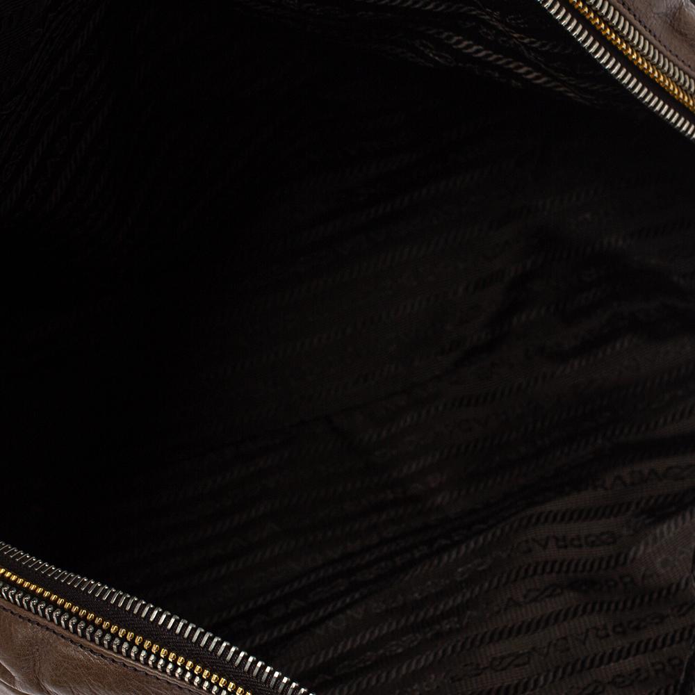 Prada Black/Beige Ombre Leather Dome Satchel 1