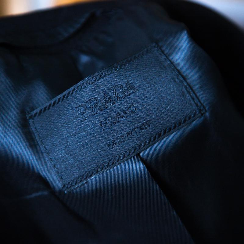 Women's Prada Black Belted Coat S