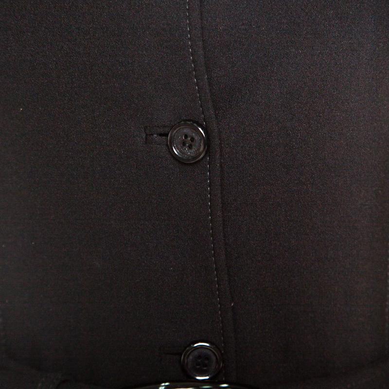 Prada Black Belted Coat S 1