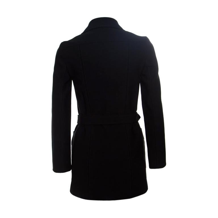 Prada Black Belted Coat S