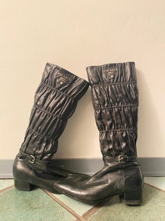 Prada black boot.