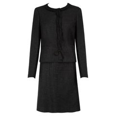 Prada - Set giacca e gonna abbinata con dettaglio a fiocco di colore nero - taglia L.L.A.