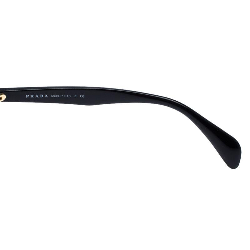 Prada Black/Brown Gradient SPR 04P Crystal Embellished Cateye Sunglasses 1