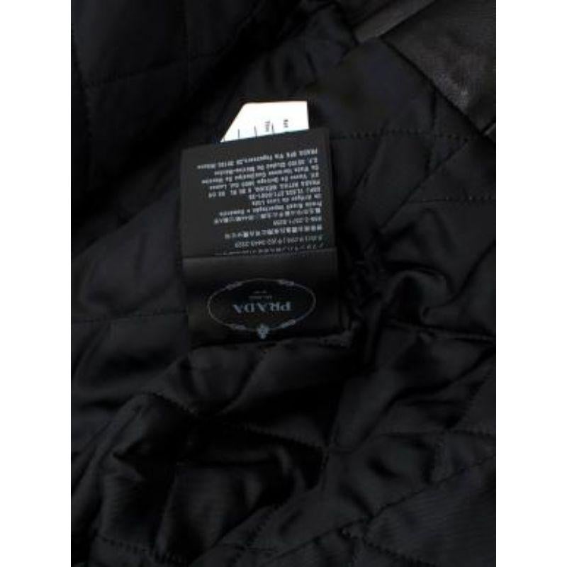 Prada Black & Brown Leather & Fox Fur Jacket For Sale 4