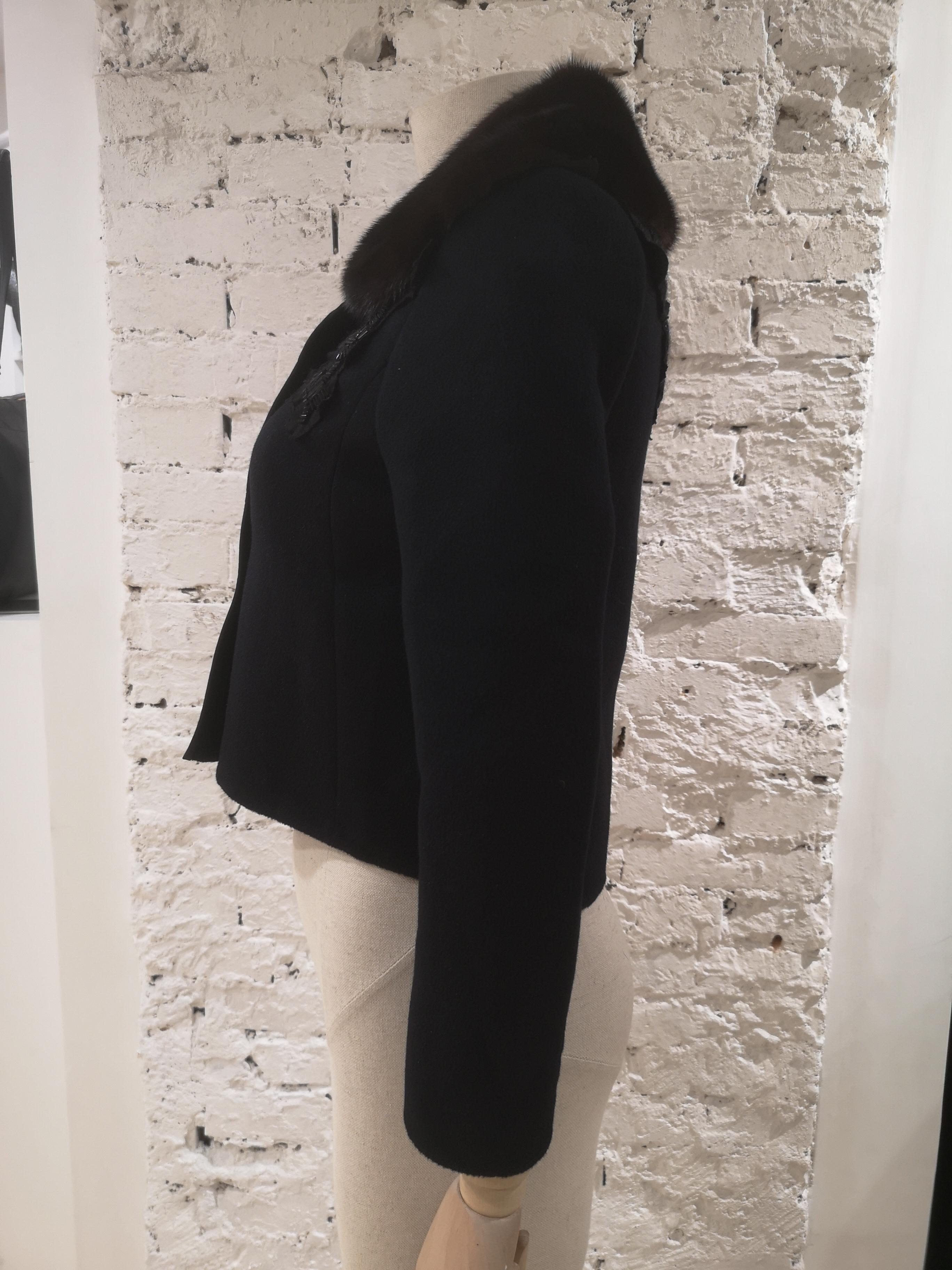 Prada black cachemire mink jacket 3