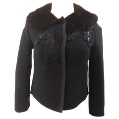 Prada black cachemire mink jacket
