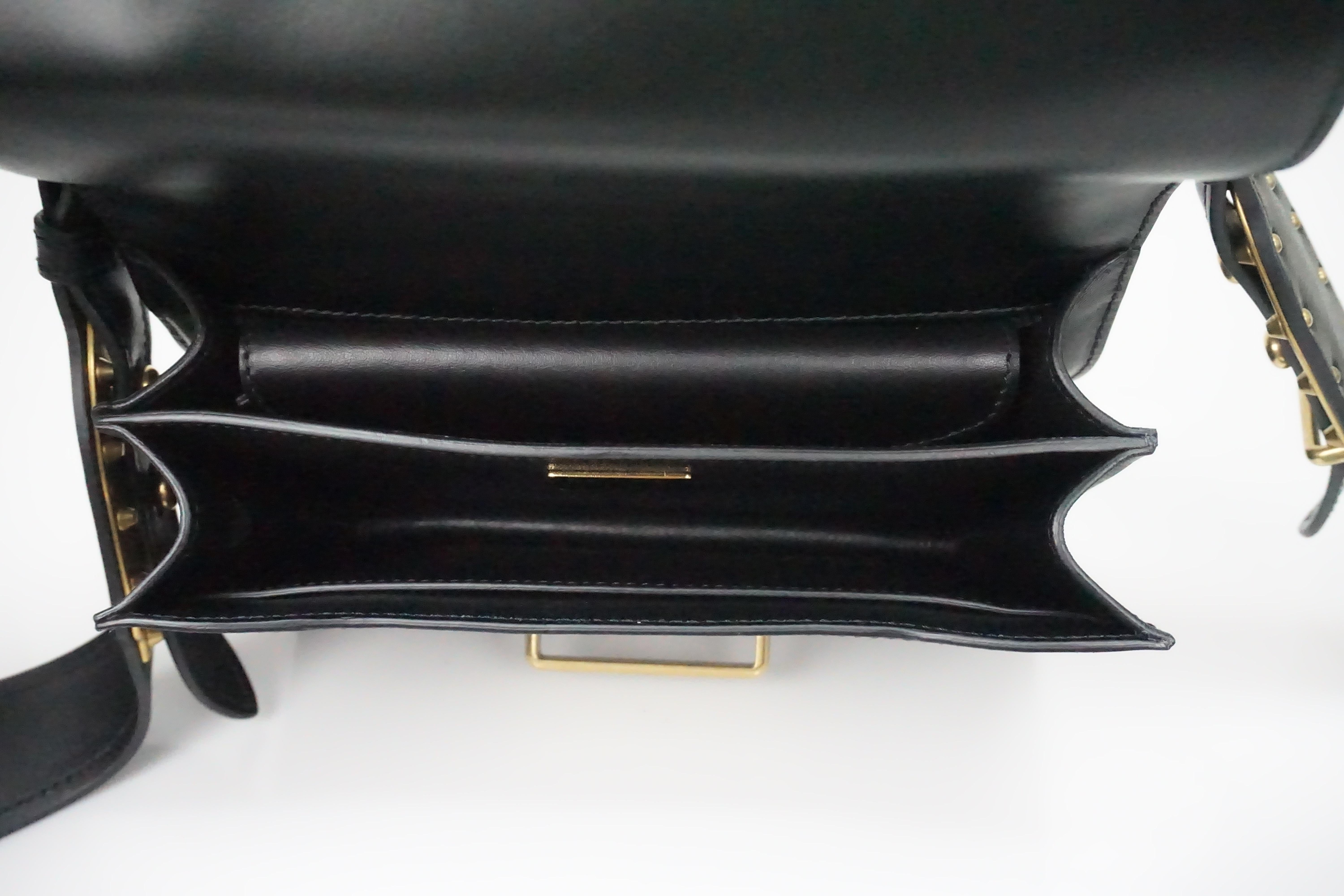 Prada Black Cahier Shoulder Bag W/ Gold Hardware  2