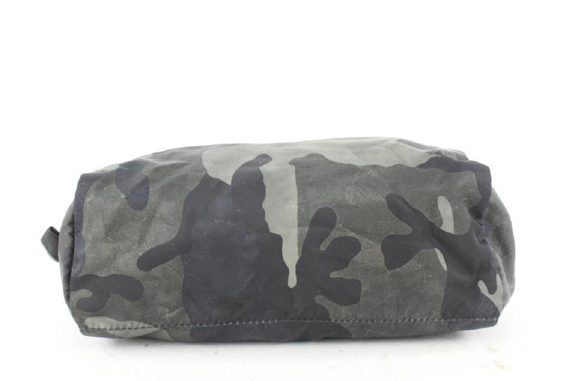 Prada Black Camo Tessuto Cosmetic Pouch Second Bag 684pr621 1
