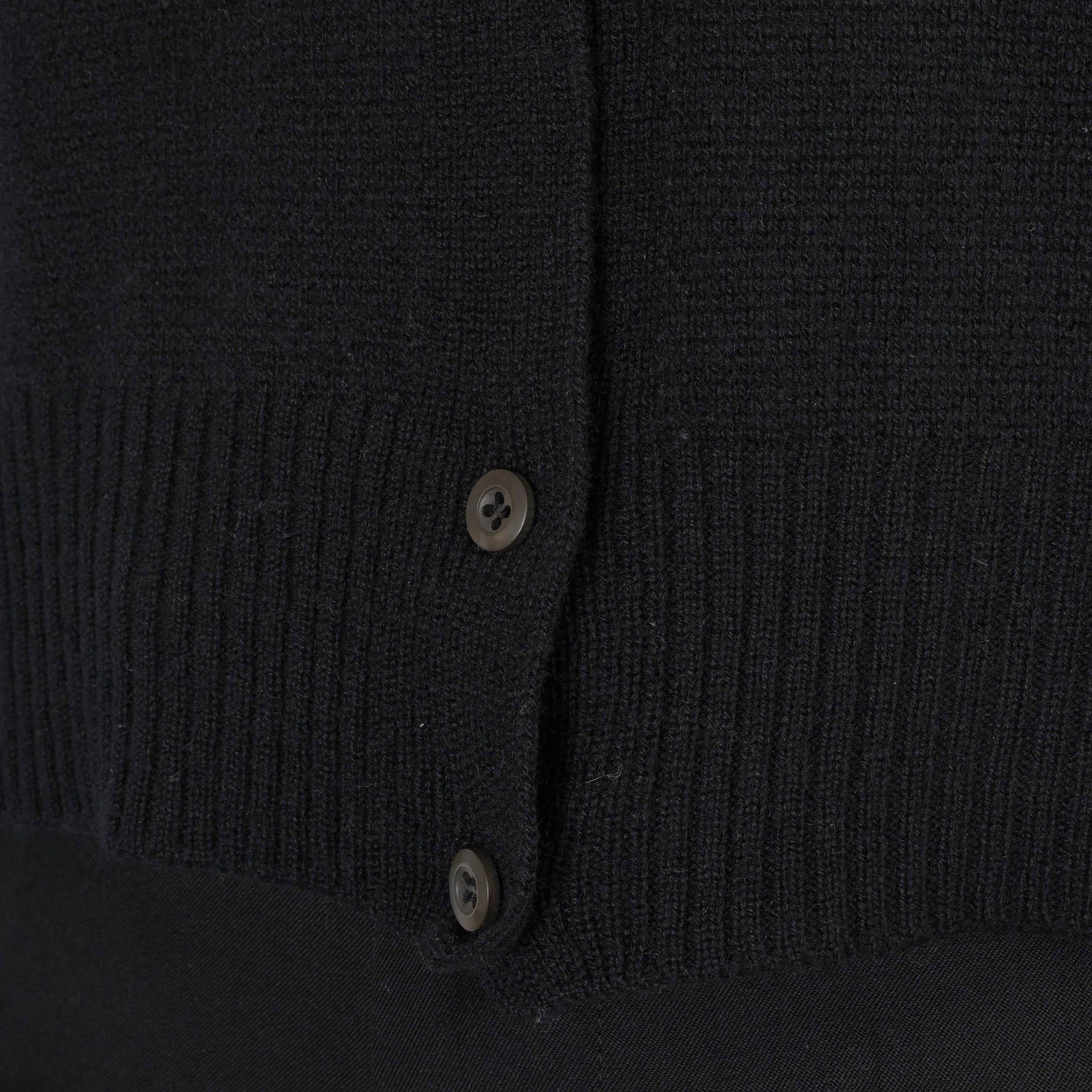 De las mujeres PRADA cachemira negro BOXY V-NECK Cárdigan Suéter 42 M en venta