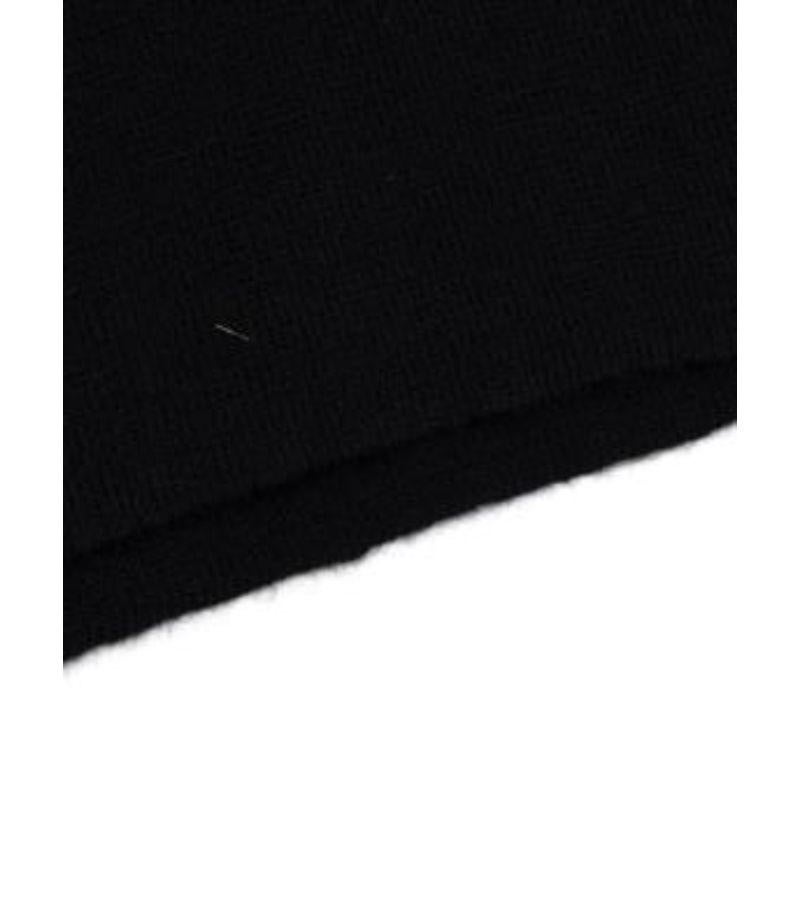 Prada Black Cashmere & Silk Blend V Neck Sweater For Sale 2