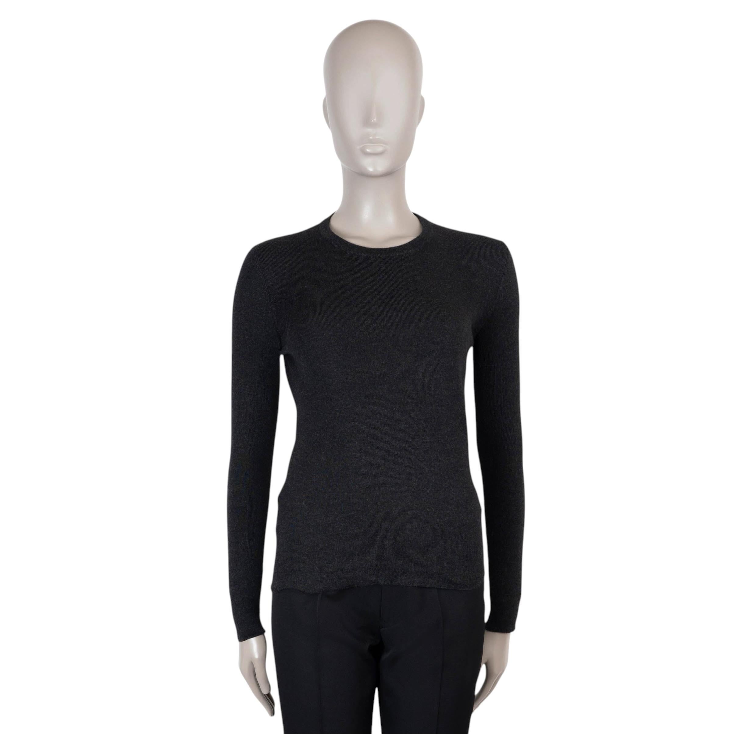PRADA schwarz Kaschmir Seide CREWNECK Pullover 40 S