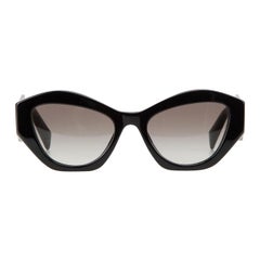 Prada Black Cat Eye Frame Gradient Sunglasses