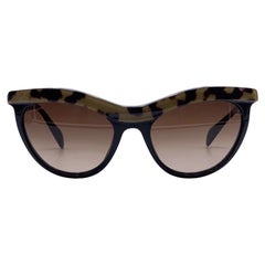 Prada Black Cat Eye SPR06P Sunglasses 54/19 140mm