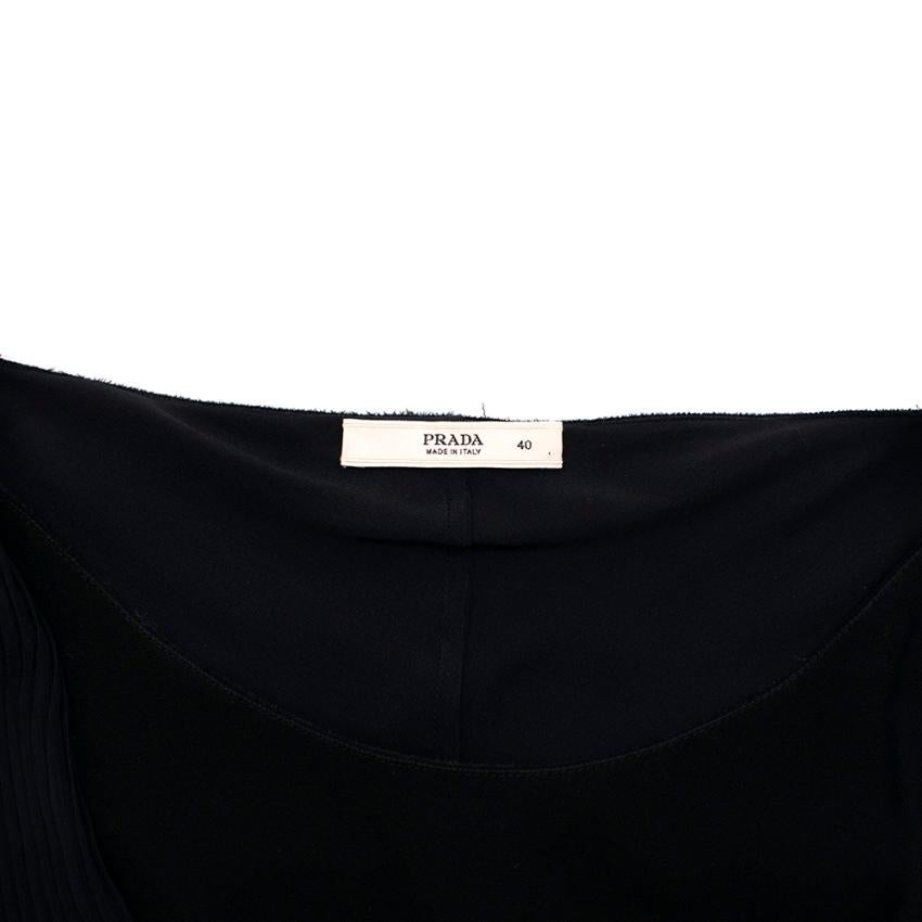 Women's Prada Black Chiffon Detail Sleeveless Dress - Size US4 For Sale