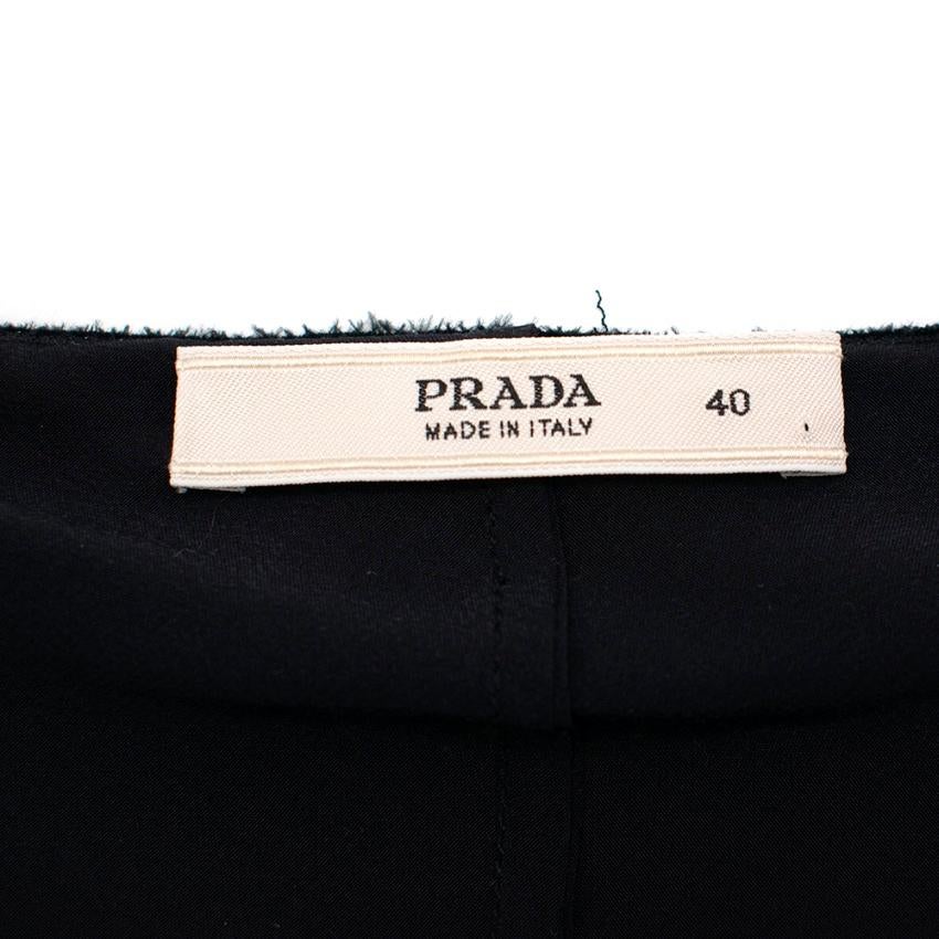 Prada Black Chiffon Detail Sleeveless Dress - Size US4 For Sale 1