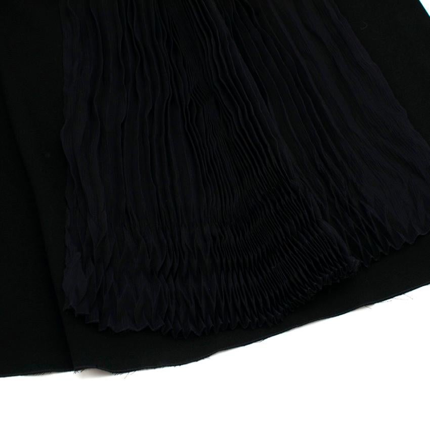 Prada Black Chiffon Detail Sleeveless Dress - Size US4 For Sale 3