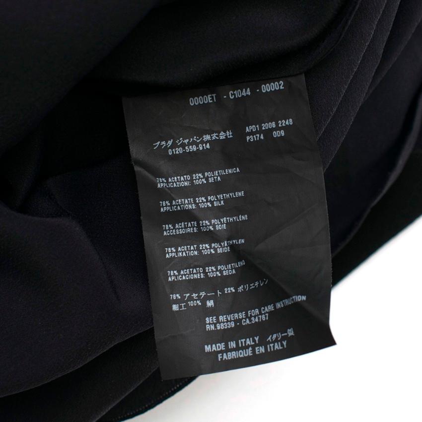 Prada Black Chiffon Detail Sleeveless Dress - Size US4 For Sale 4
