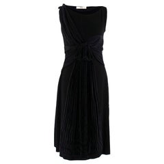 Prada Black Chiffon Detail Sleeveless Dress - Size US4