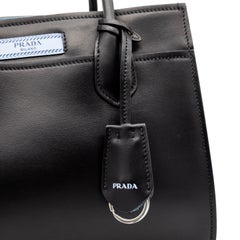 Prada Black City Calfskin Leather Etiquette Small Tote Crossbody Bag, 2018.