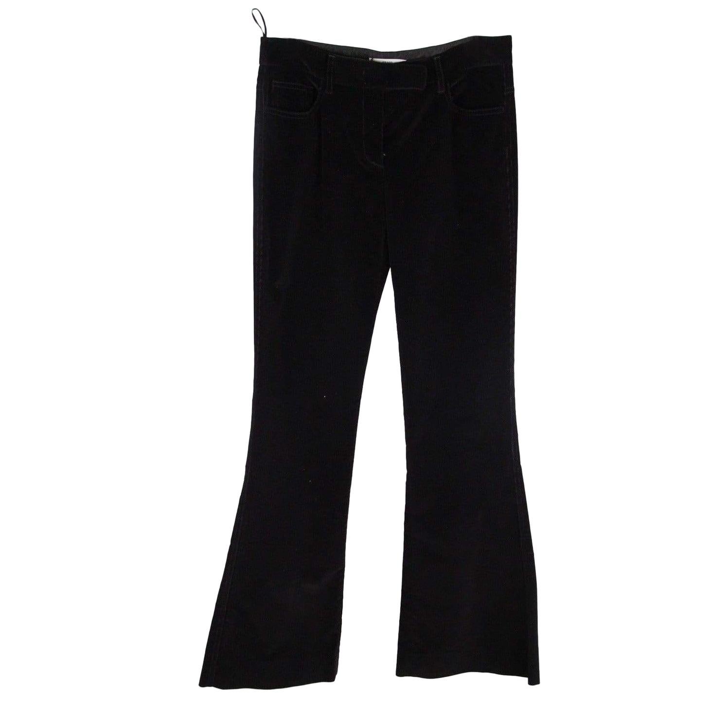 PRADA Black Corduroy 5 POCKET Style PANTS Trousers SIZE 40