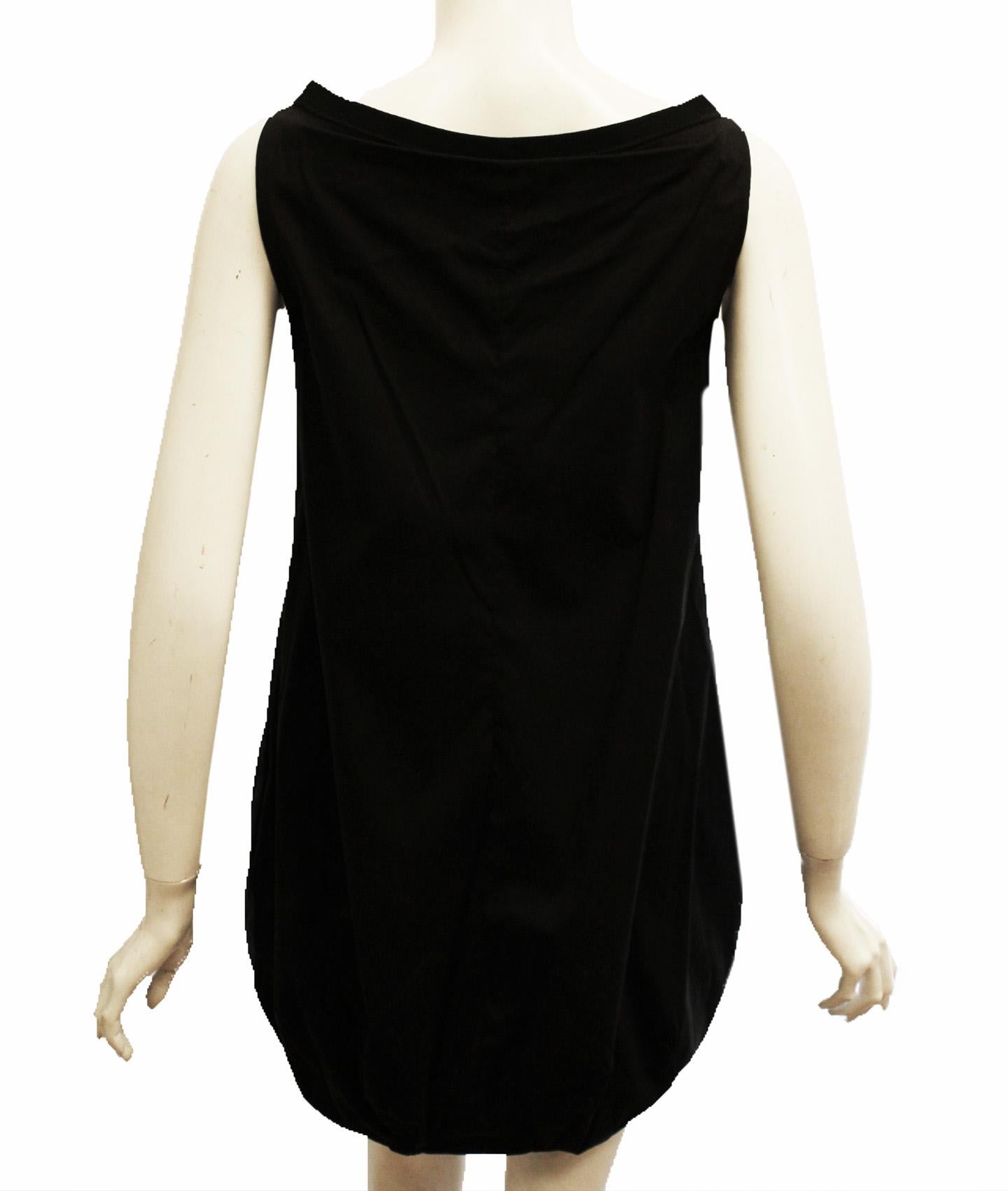 Women's Prada Black Cotton Blend Bubble Mini Dress For Sale
