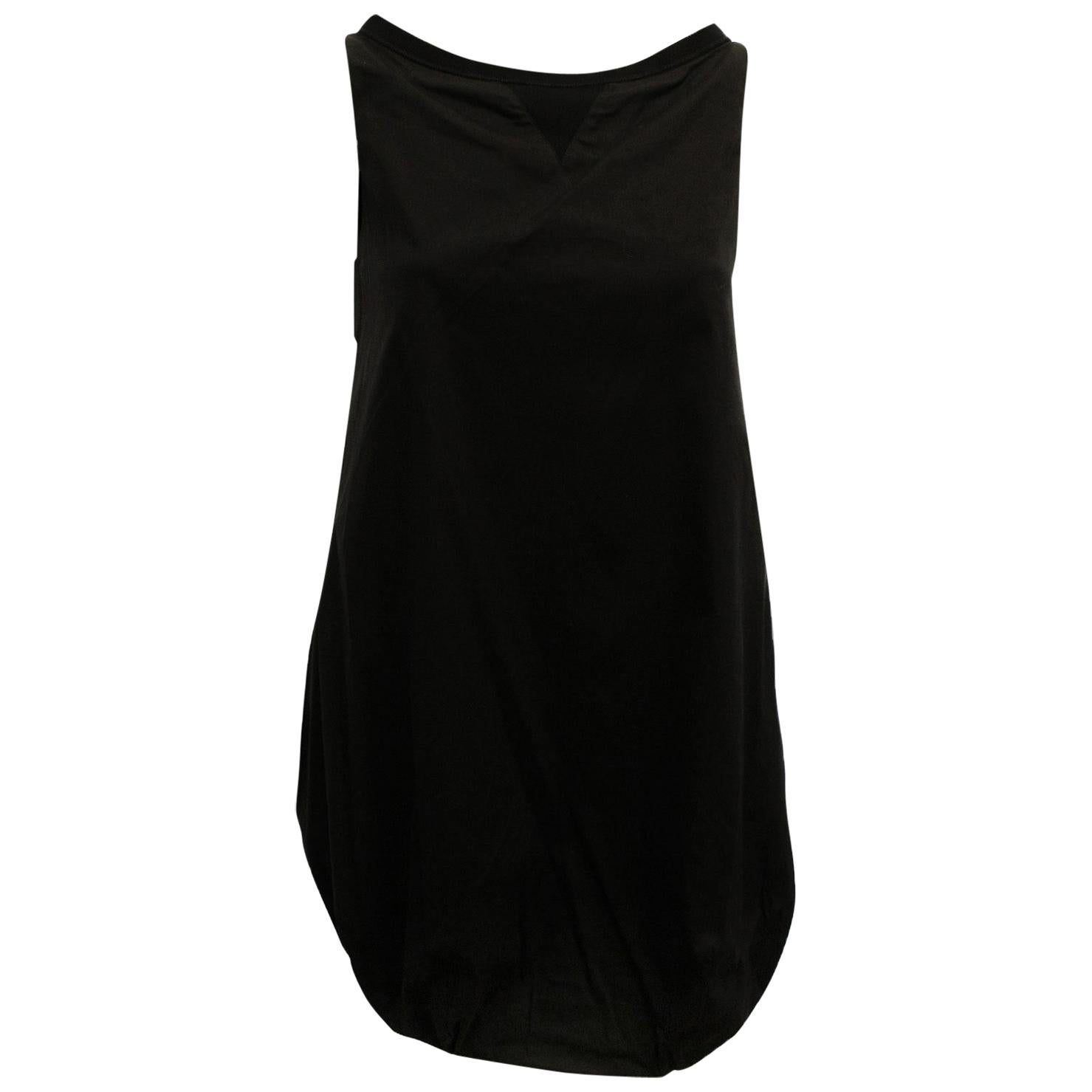 Prada Black Cotton Blend Bubble Mini Dress For Sale