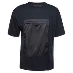 Prada Black Cotton Front Patch Pocket Detail T-Shirt L