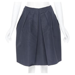 PRADA Schwarzer a-lone-Rock aus Baumwollfalten vorne IT38 27"