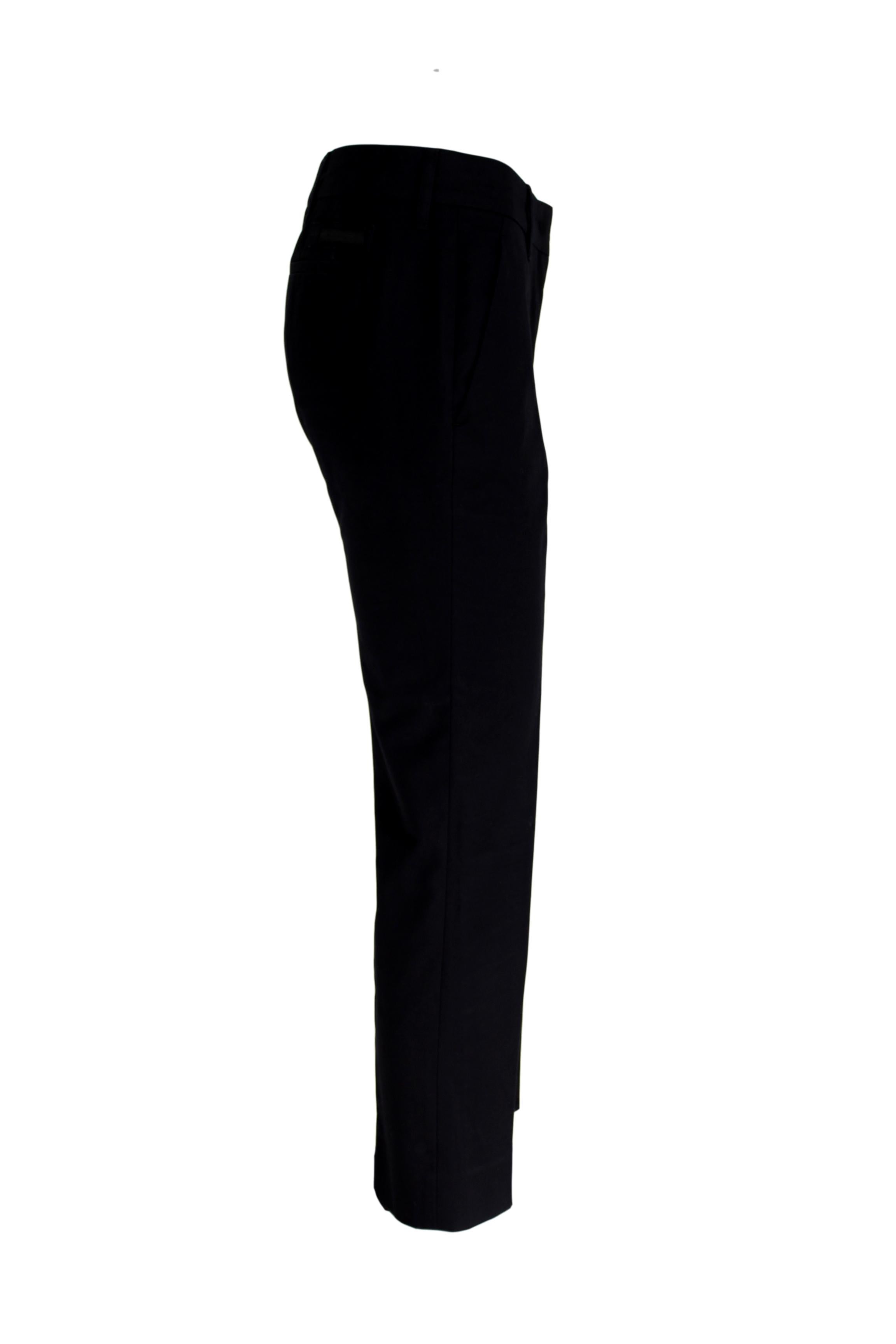Prada Black Cotton Short Capri Classic Trousers In Excellent Condition In Brindisi, Bt