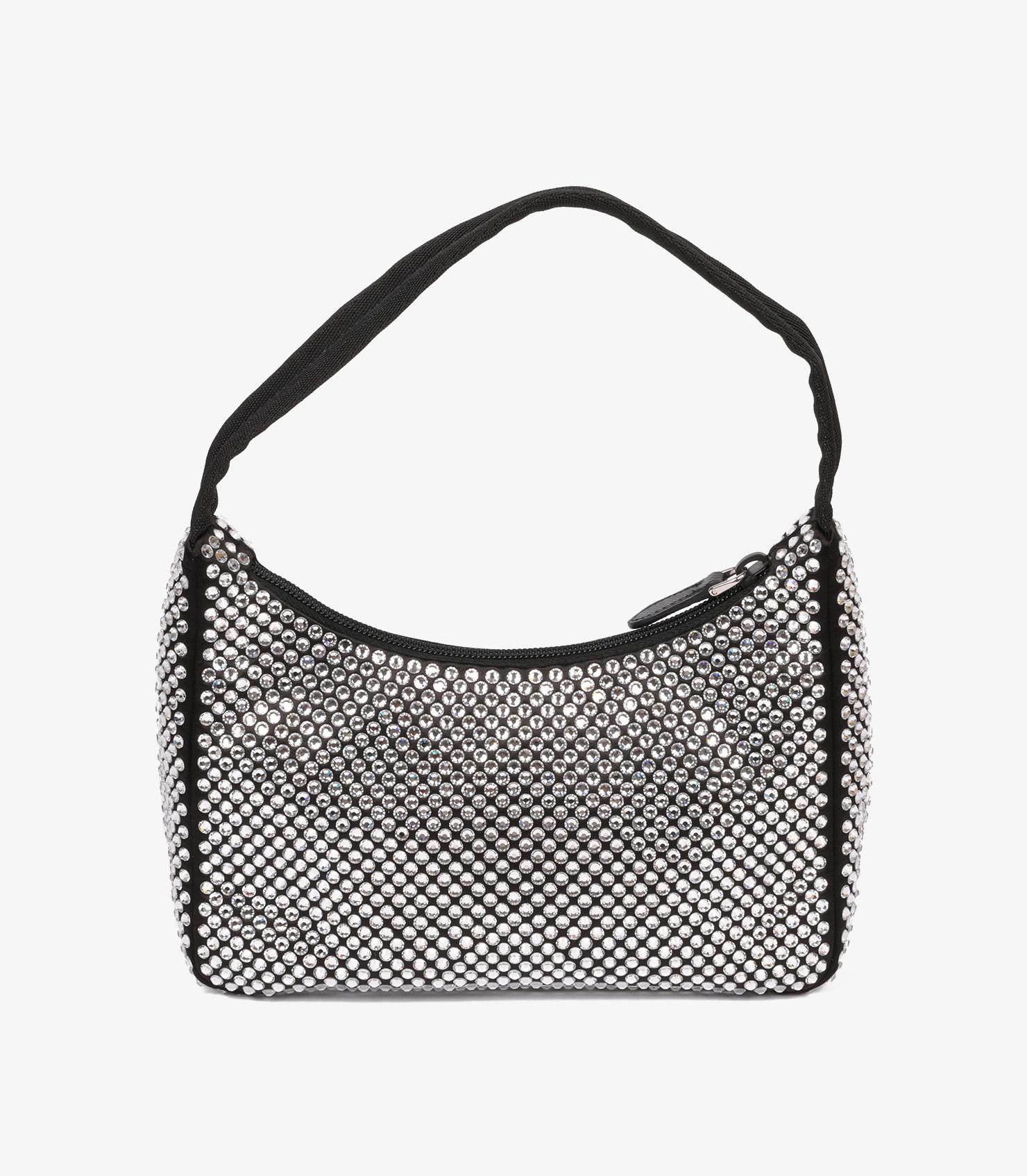Prada Black Crystalised Satin Re-Edition 2000 Mini Bag 1