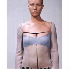 Prada Black Cutout Patent Trim Dress, 1990s
