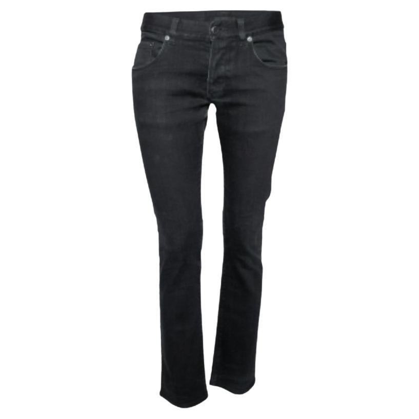 Prada Black Denim Tapered Fit Jeans M For Sale