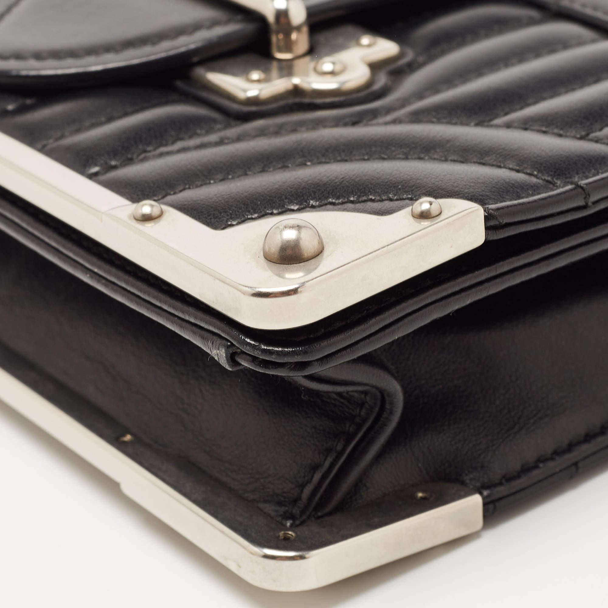 Prada Black Diagramme Leather Cahier Shoulder Bag 7