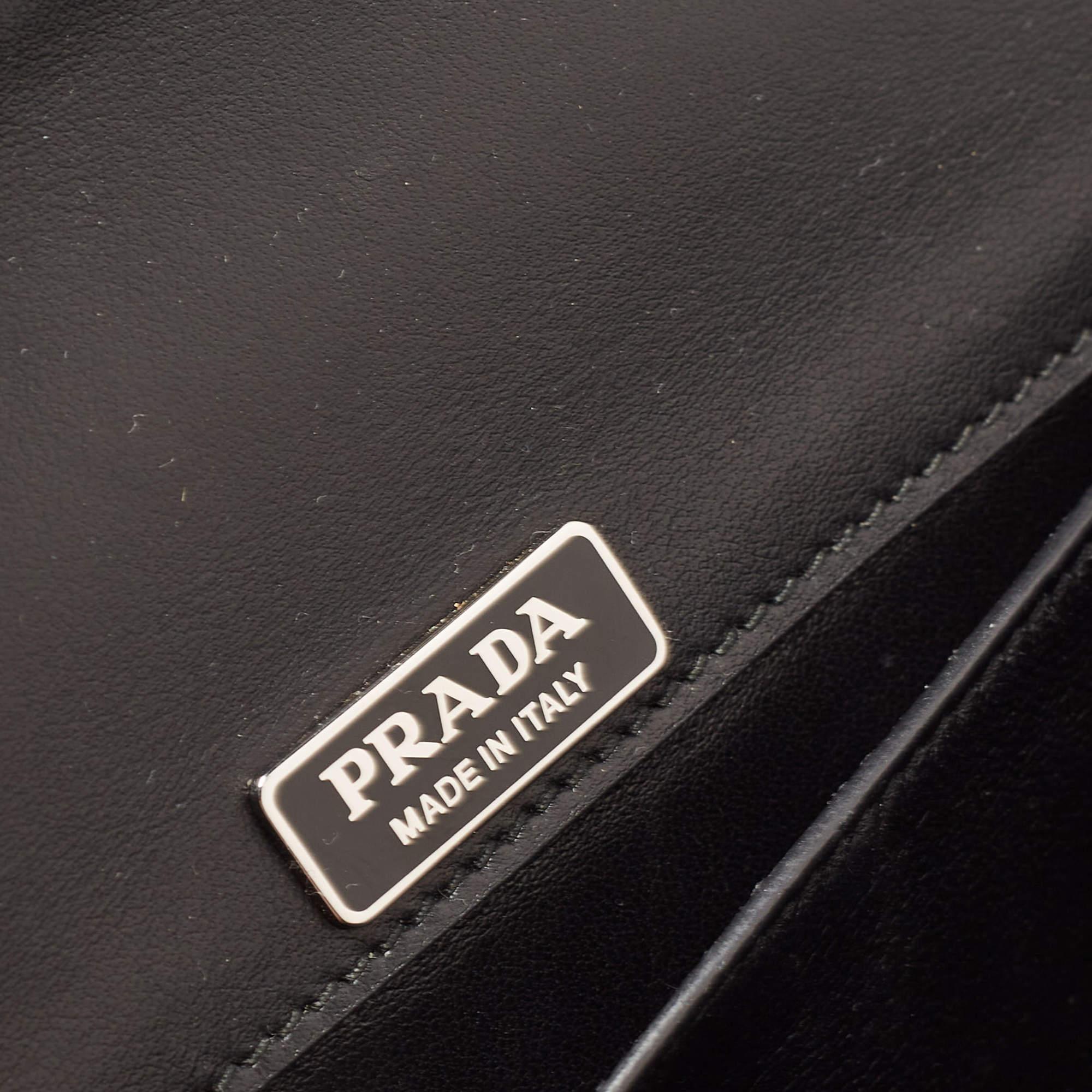 Prada Black Diagramme Leather Cahier Shoulder Bag 5