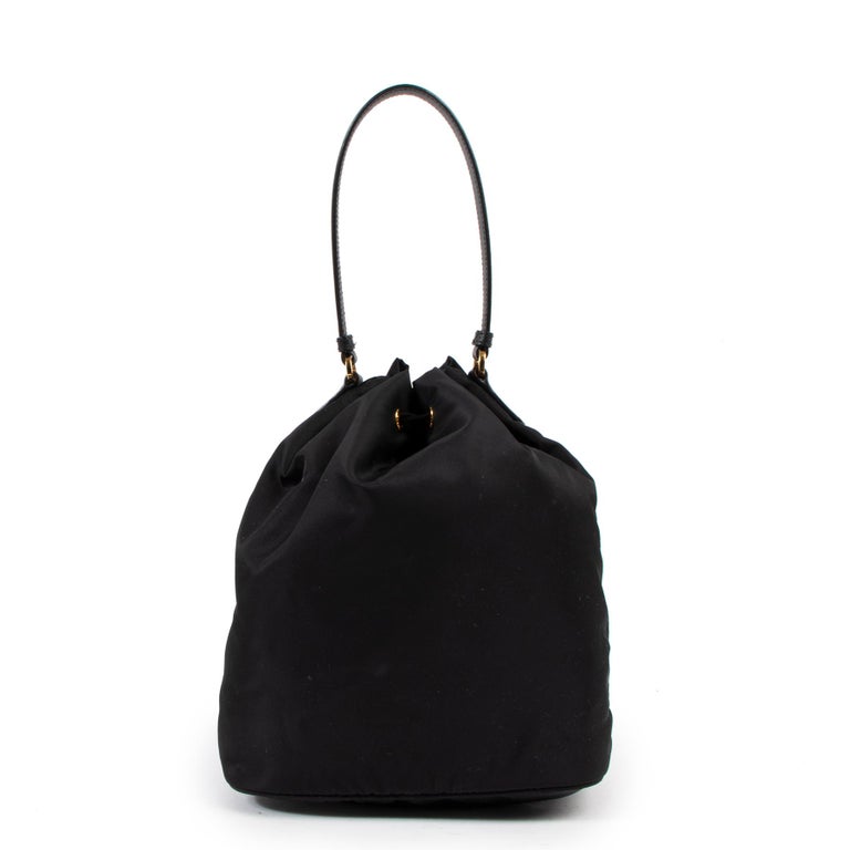 Prada Black Duet ReNylon Bucket Bag at 1stDibs