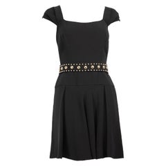 Prada Black Embellished Mini Length Dress Size S