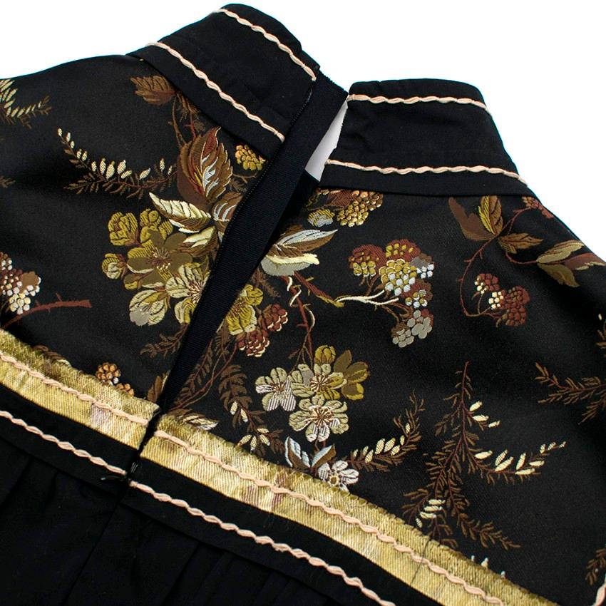 Prada black embroidered high neck dress XXS 38  In Excellent Condition In London, GB