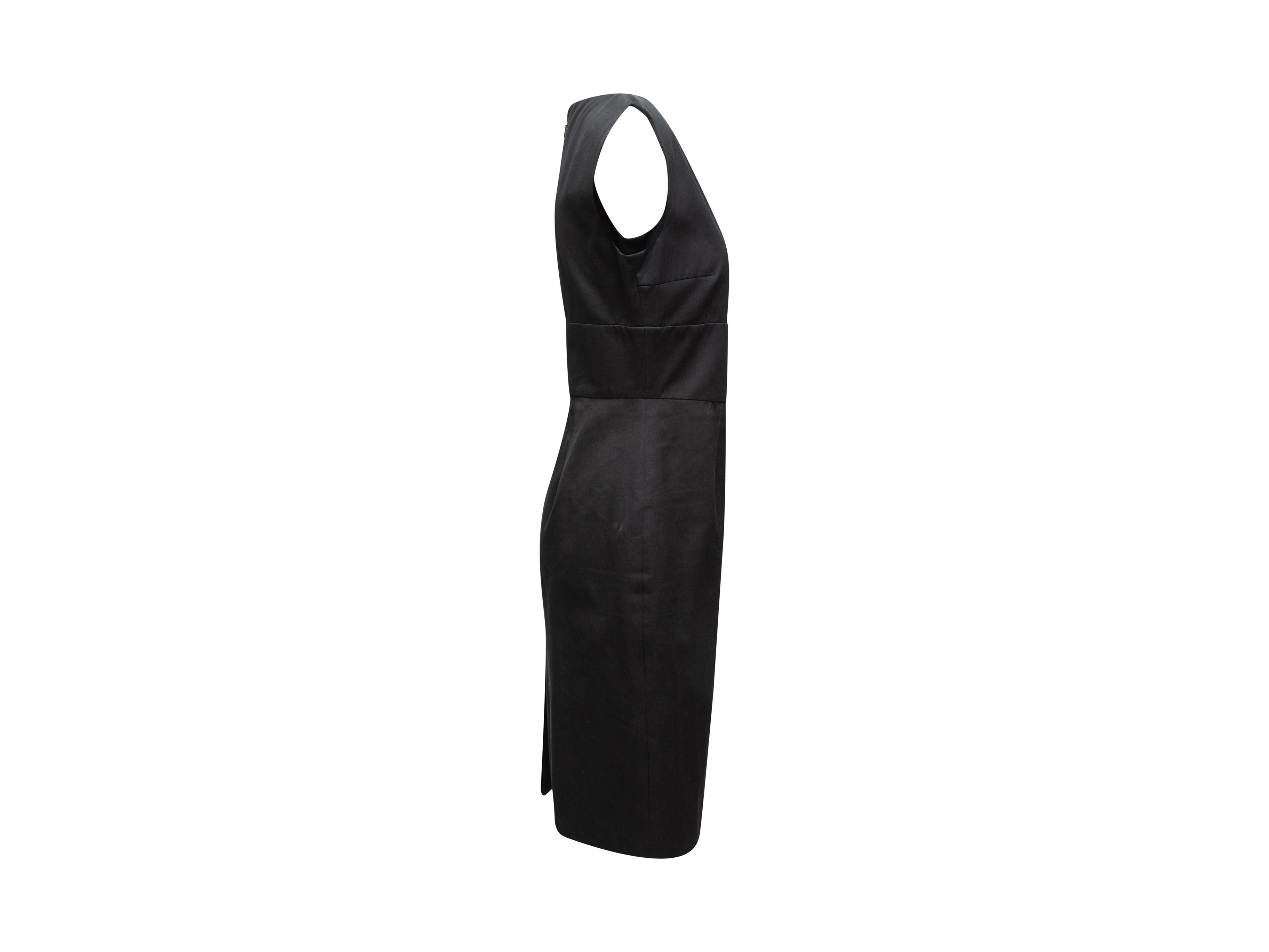  Prada Black Fitted Sleeveless Dress In Good Condition In New York, NY