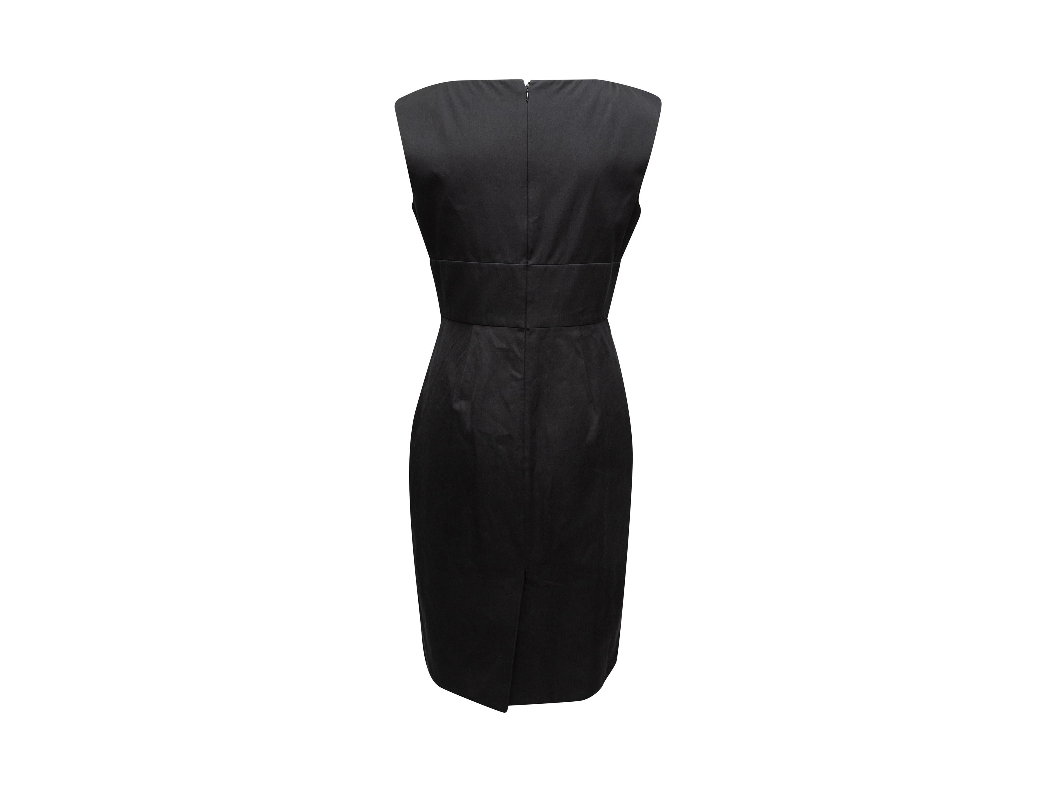  Prada Black Fitted Sleeveless Dress 1