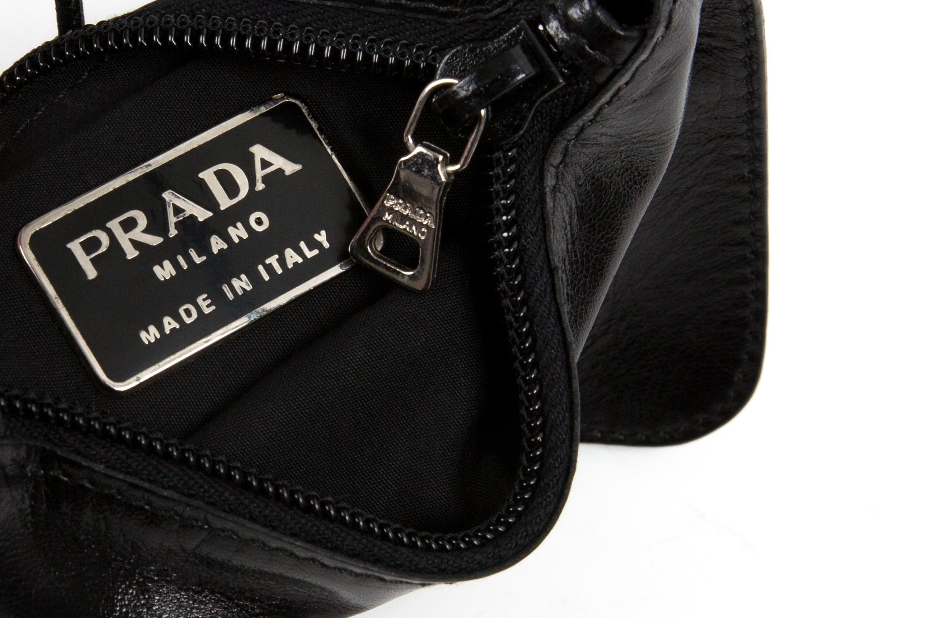 Prada Black Floral Mesh Evening Bucket Bag  Bag 3