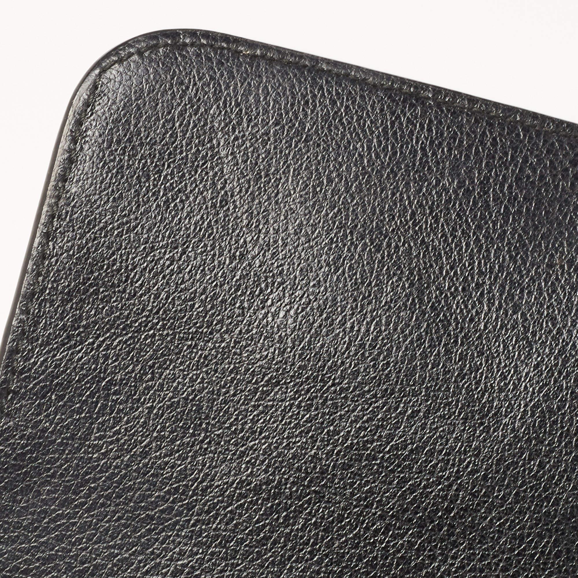 Prada Black Glace Leather Studded Flap Shoulder Bag 9