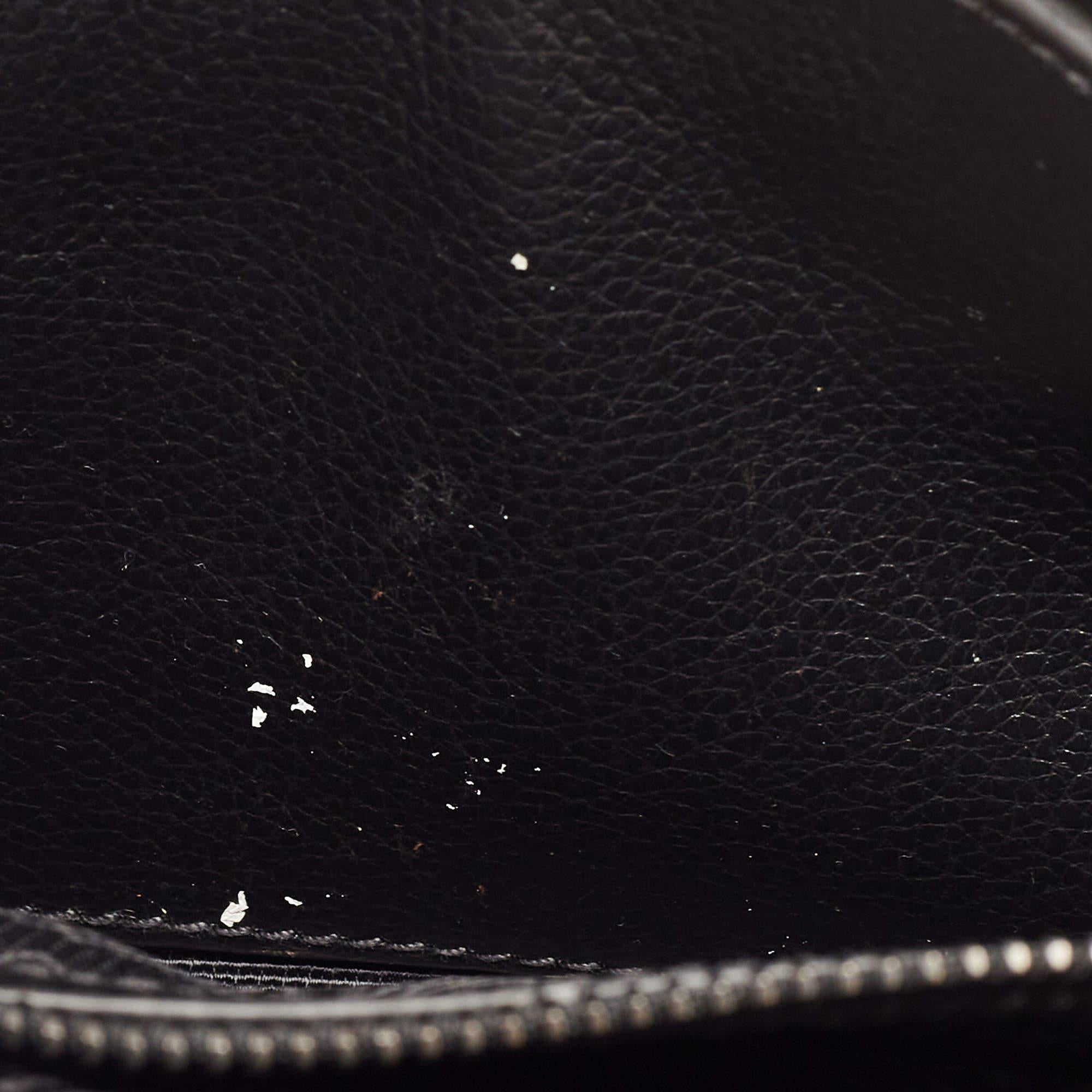 Prada Black Glace Leather Studded Flap Shoulder Bag 10