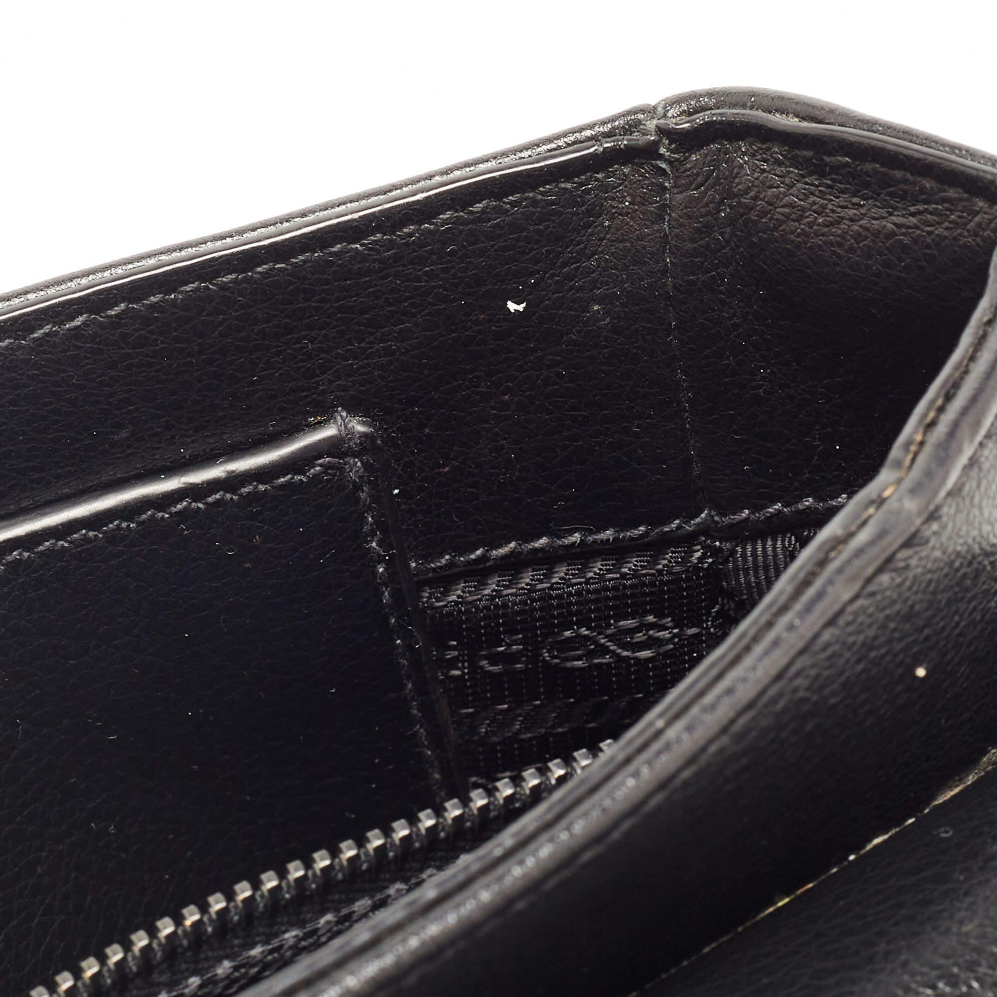 Prada Black Glace Leather Studded Flap Shoulder Bag 11