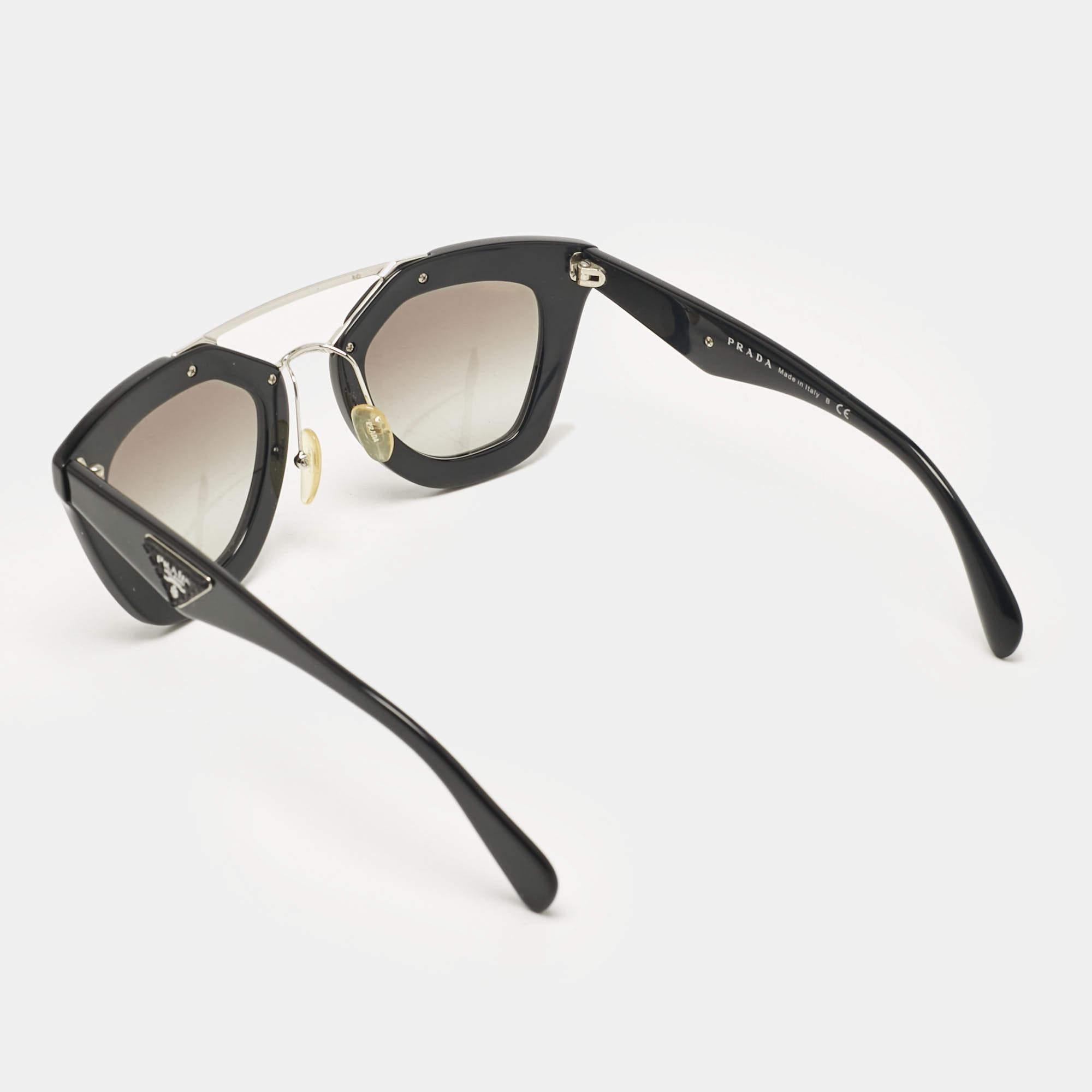 We see the detailing on this exquisite pair of designer sunglasses made from fine materials. The sunglasses are luxe in appeal and practical in usage.