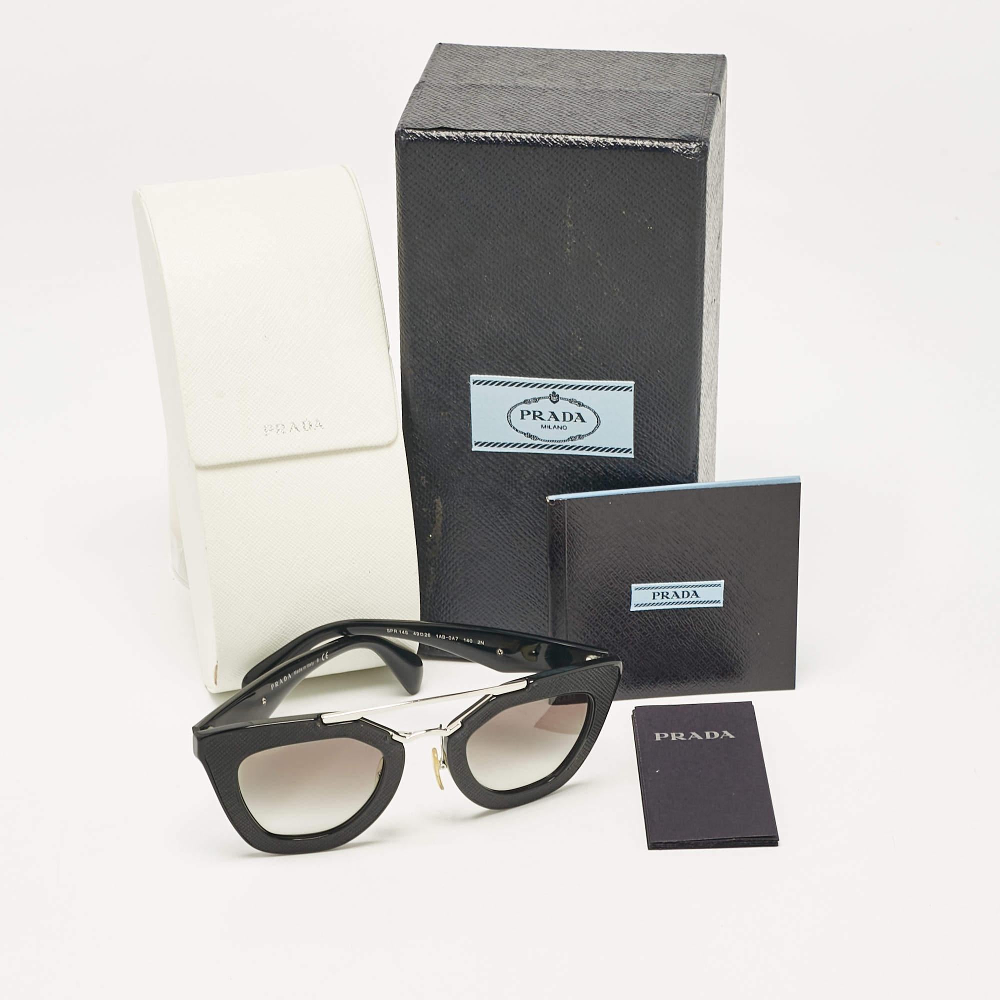 Prada Black Gradient SPR14S Cat Eye Sunglasses 1