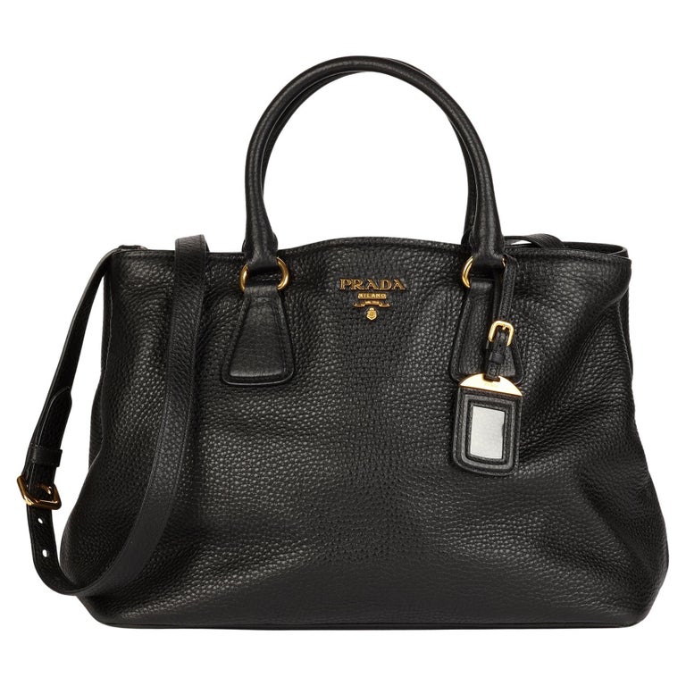 PRADA Vitello Tote Black Bags & Handbags for Women for sale