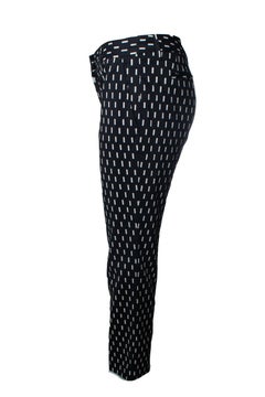 Prada, pantalone nero con stampa grafica