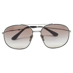 Prada Black/Grey Gradient SPR 51Y Aviator Sunglasses