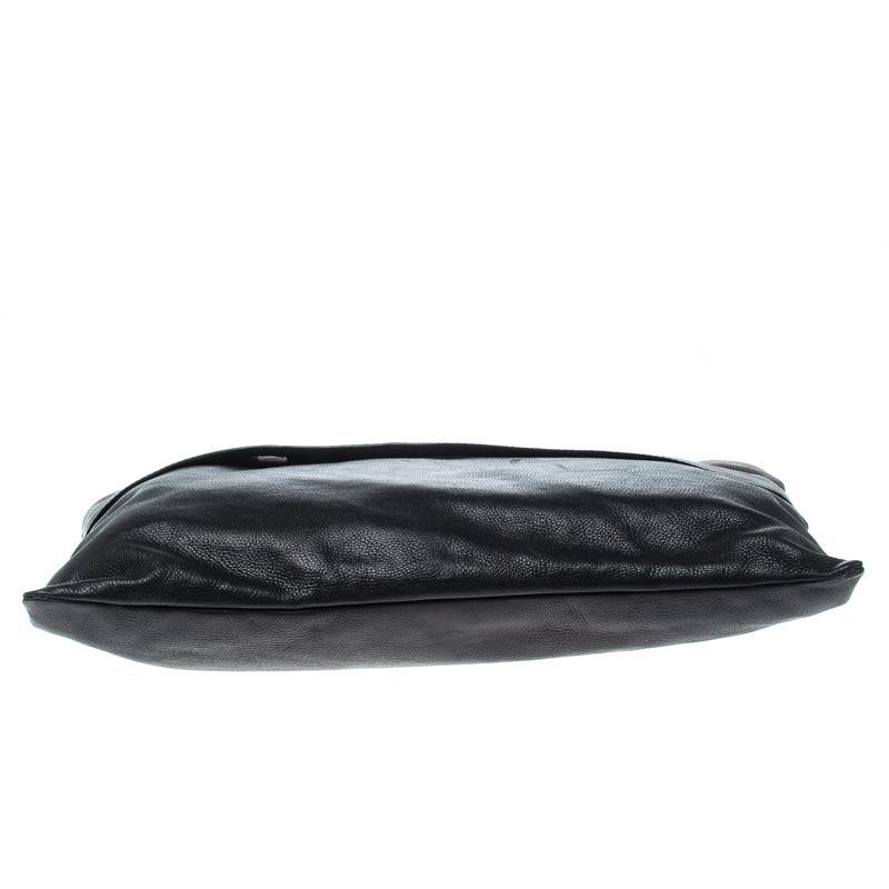 Women's Prada Black/Grey Ombre Glace Leather Folders Clutch