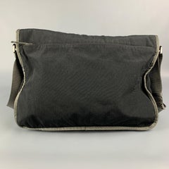 PRADA Black & Grey Polyamide Tessuto Messenger Bag